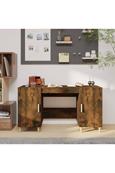 Concept Birou, stejar fumuriu, 140x50x75 cm, lemn compozit