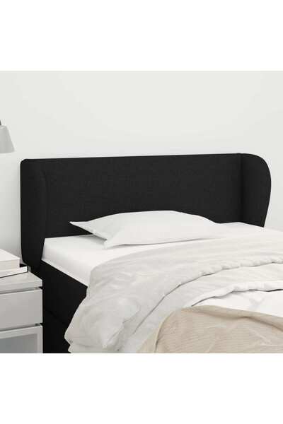 Concept Μαύρο κεφαλάρι με φτερά 103x23x78/88 εκ. ύφασμα