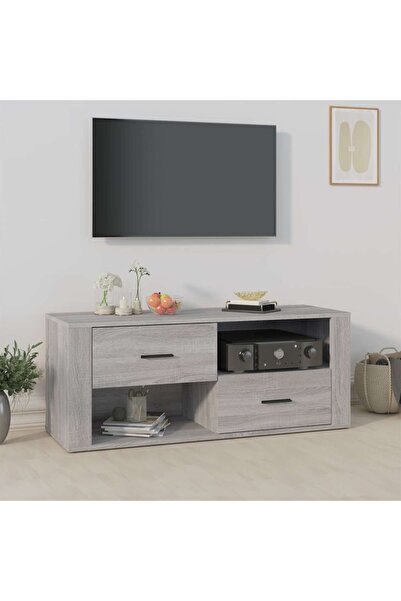 Concept Comodă TV, gri sonoma, 100x35x40 cm, lemn prelucrat