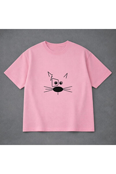 VODEXA Unisex majica prekomernog kroja BEARDED CAT sa printom, 100% pamuk, ud...