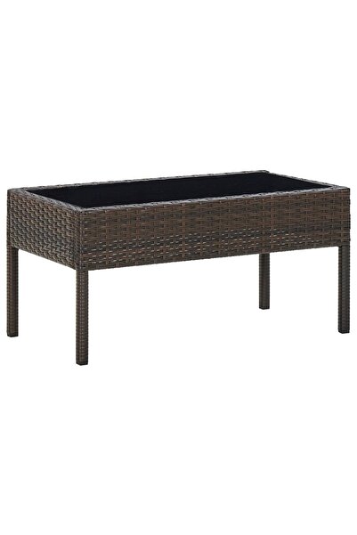 Concept Τραπέζι κήπου, καφέ, 75 x 40 x 37 cm, πολυρατάν