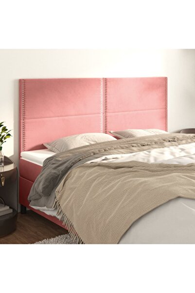 Concept Tăblii de pat, 4 buc, roz, 100x5x78/88 cm, catifea