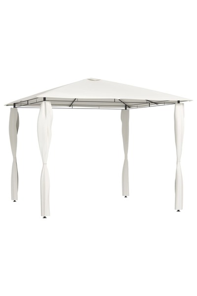 Concept Pavilion cu huse pentru stâlpi, crem, 3x3x2,6 m, 160 g/m²