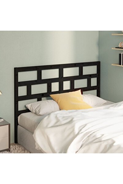 Concept Κομοδίνο, μαύρο, 156x4x100 cm, μασίφ ξύλο πεύκου