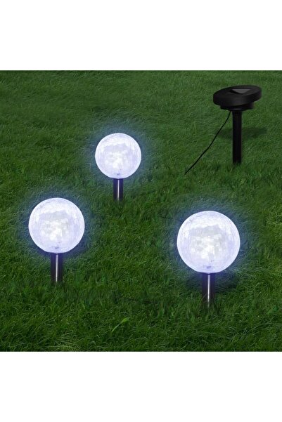 Concept Ηλιακά φώτα κήπου LED, 3 τεμάχια, πασσάλους και ηλιακούς συλλέκτες