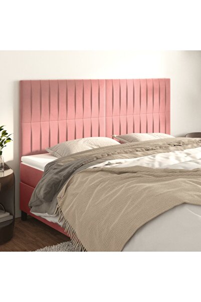 Concept Tăblii de pat, 4 buc, roz, 80x5x78/88 cm, catifea