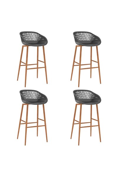 Concept Σκαμπό μπαρ, 4 τεμ., γκρι