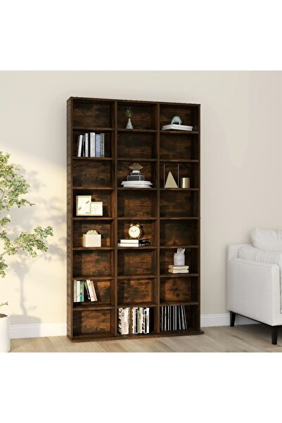 Concept Dulap CD-uri, stejar fumuriu, 102x23x177,5 cm, lemn prelucrat