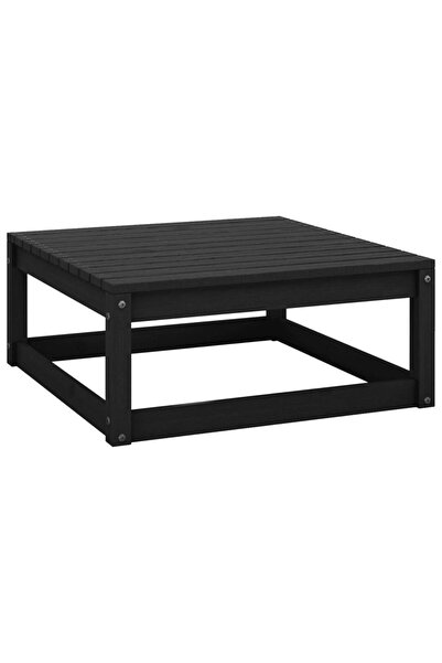 Concept Taburet de grădină, negru, 70x70x30 cm, lemn masiv de pin