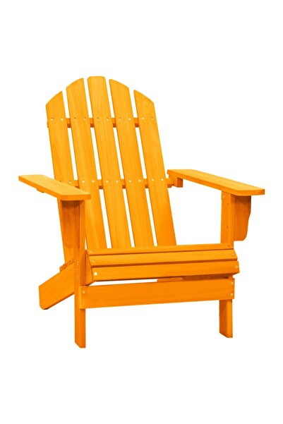 Concept Scaun de grădină Adirondack, portocaliu, lemn masiv de brad