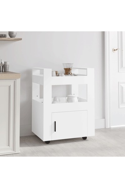 Concept Καρότσι γραφείου, λευκό, 60x45x80 cm, επεξεργασμένο ξύλο