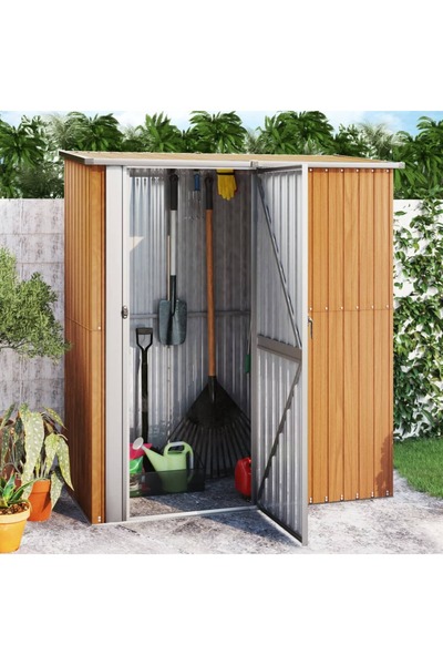 Concept Șopron biciclete de grădină maro 180,5x97x209,5 cm oțel zincat