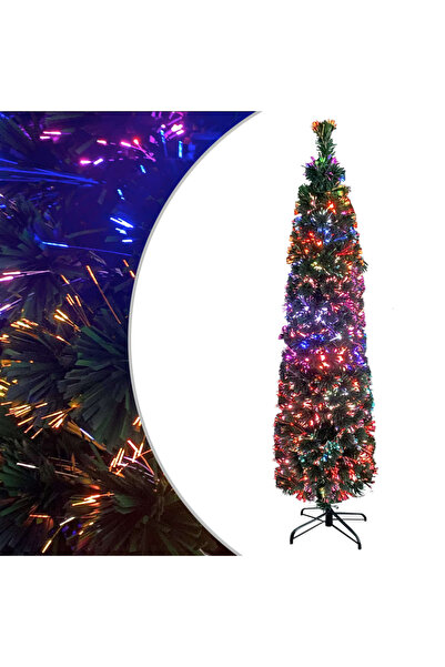 Concept Pom de Crăciun artificial subțire cu suport 240 cm fibră optică