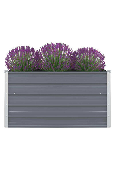 Concept Υπερυψωμένο παρτέρι κήπου, γκρι, 100x100x45 cm, γαλβανισμένο ατσάλι