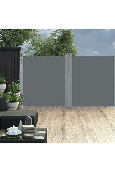 Concept Copertină laterală dublă retractabilă, antracit, 170 x 600 cm