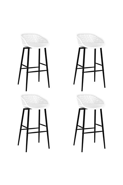 Concept Scaune de bar, 4 buc., alb
