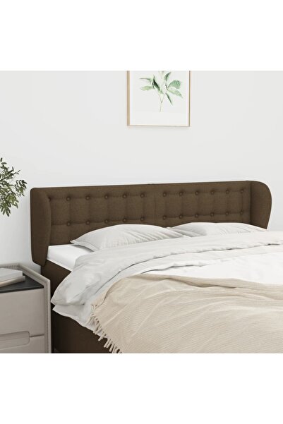 Concept Κεφαλάρι σκούρο καφέ με φτερά 147x23x78/88 εκ. ύφασμα