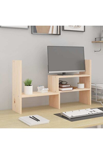 Concept Suport pentru monitor, (39-72)x17x43 cm, lemn masiv de pin
