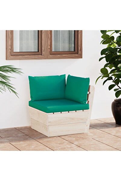 Concept Canapea de grădină din paleți, colțar, cu perne, lemn molid