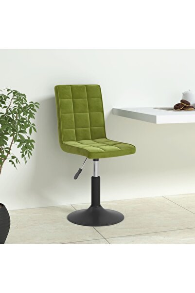 Concept Περιστρεφόμενες καρέκλες κουζίνας, 4 τεμ., ανοιχτό πράσινο, Βελούδο