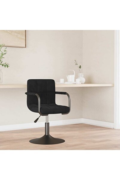 Concept Scaun de bar, negru, catifea