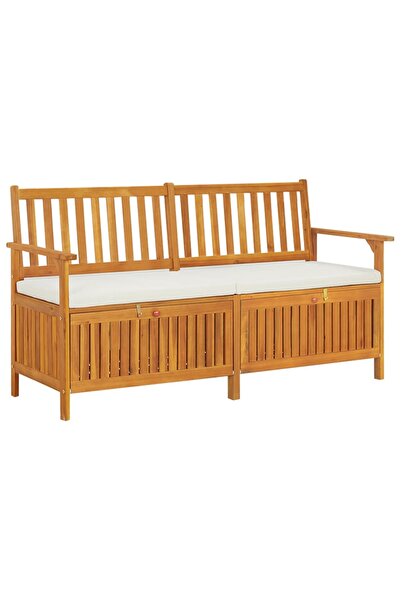 Concept Πάγκος αποθήκευσης με Μαξιλάρι, 148 cm, από μασίφ ξύλο ακακίας