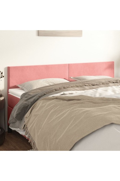 Concept Tăblii de pat, 2 buc, roz, 100x5x78/88 cm, catifea