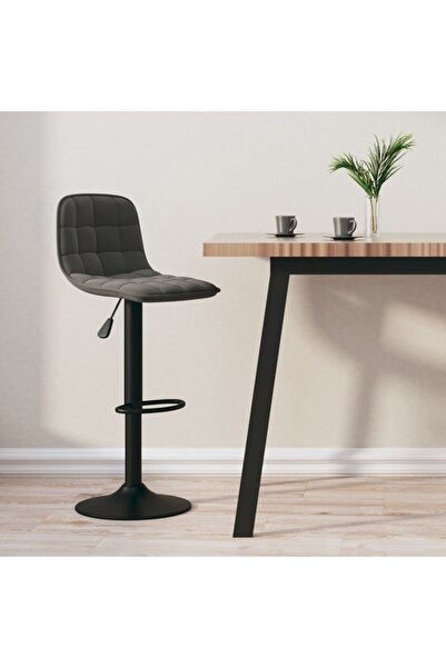 Concept Σκαμπό μπαρ, σκούρο γκρι, Βελούδο