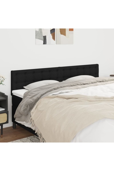 Concept Tăblii de pat, 2 buc, negru, 100x5x78/88 cm, textil