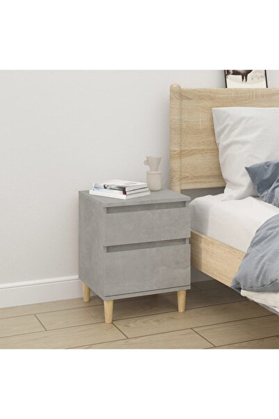 Concept Κομοδίνα, γκρι σκυροδέματος, 40x35x50 εκ.