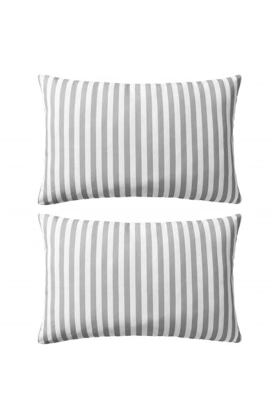 Concept Μαξιλάρια εξωτερικού χώρου, 2 τεμ., γκρι, 60 x 40 εκ., Ριγέ εκτύπωση