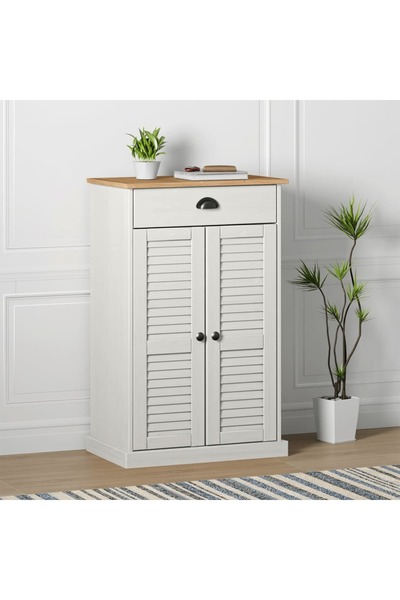 Concept VIGO shoe cabinet, white, 60x35x96 cm, solid pine wood