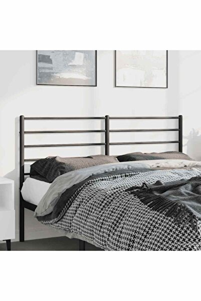 Concept Tăblie de pat metalică, negru, 150 cm