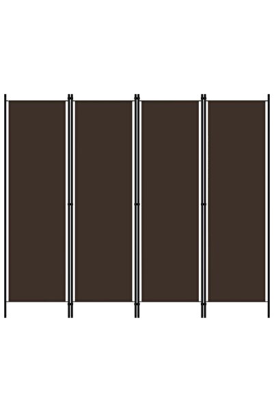 Concept Paravan de cameră cu 4 panouri, maro, 200 x 180 cm