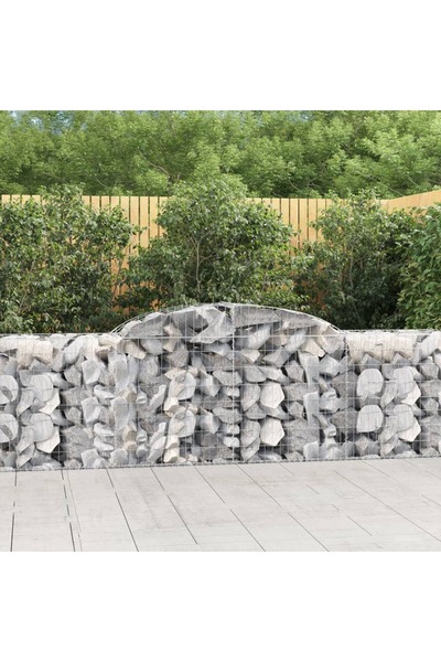 Concept Coșuri gabion arcuite 12 buc, 300x50x80/100 cm, fier galvanizat