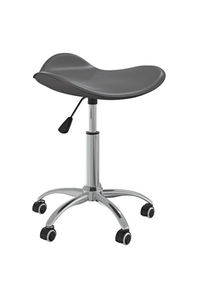 Concept Περιστρεφόμενη καρέκλα τραπεζαρίας, γκρι, οικολογικό Δερμάτινο