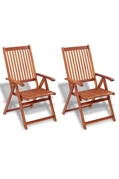 Concept Scaune de grădină pliabile, 2 buc., maro, lemn masiv acacia