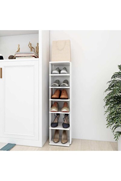 Concept Ράφι παπουτσιών, λευκό, 25x27x102 cm, μοριοσανίδα