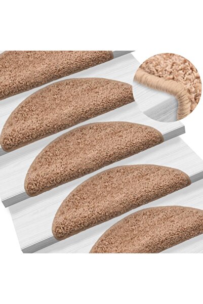 Concept Covor pentru trepte scări, 15 buc., bej, 65x25 cm