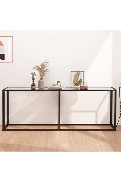 Concept Masă consolă, transparent, 200x35x75,5 cm, sticlă securizată