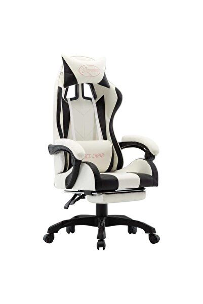 Concept Αγωνιστική σέλα με υποπόδιο, μαύρο/λευκό, οικολογικό Δερμάτινο