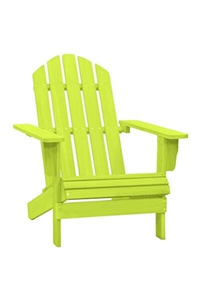 Concept Scaun de grădină Adirondack, verde, lemn masiv de brad