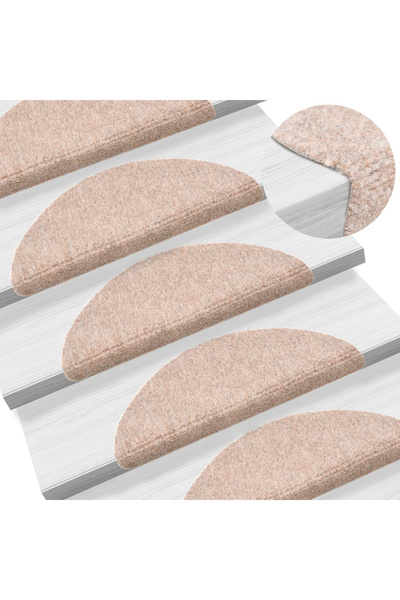 Concept Covorașe autocolante de scări, 15 buc, 56x17x3 cm, maro