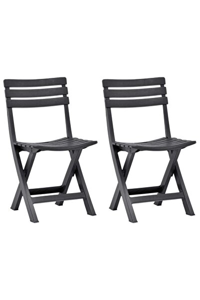 Concept Scaune de grădină pliabile, 2 buc., antracit, plastic