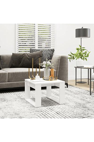 Concept Βοηθητικό τραπεζάκι, λευκό, 50x50x35 cm, μοριοσανίδα