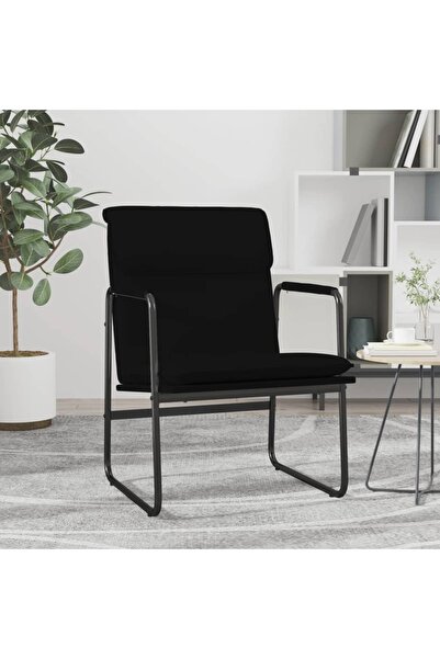 Concept Πολυθρόνα, μαύρη, 55x64x80 cm, τεχνητό Δερμάτινο