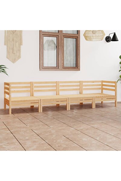 Concept Σετ επίπλων κήπου, 4 τεμάχια, από μασίφ ξύλο πεύκου