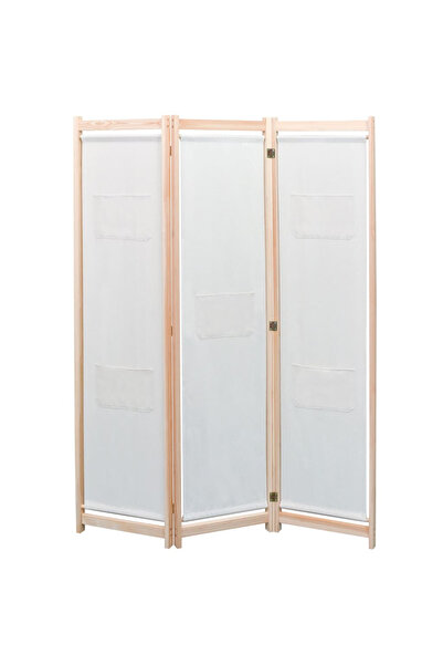 Concept Paravan de cameră cu 3 panouri, crem, 120x170x4 cm, textil