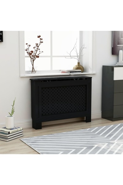 Concept Mască pentru calorifer, negru, 112 x 19 x 81 cm, MDF