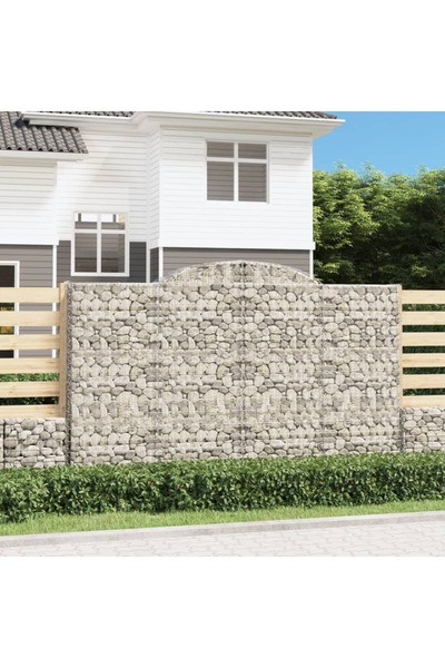 Concept Coșuri gabion arcuite 9 buc, 300x50x180/200 cm, fier galvanizat